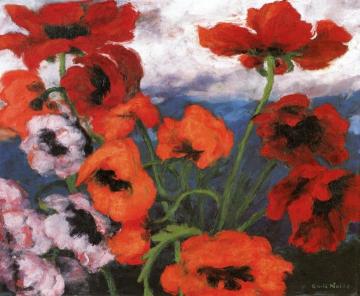 Large Poppies Artwork by Emil Nolde