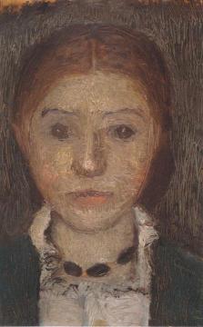 Self-Portrait with Necklace Artwork by Paula Modersohn-Becker