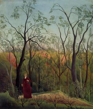 Forest Promenade Artwork by Henri Rousseau