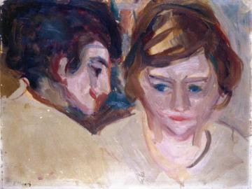 Double Portrait Artwork by Edvard Munch
