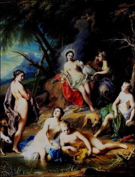 Diana Bathing With Her Nymphs Artwork by Jacopo Amigoni