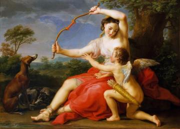 Diana And Cupid, 1761 Artwork by Pompeo Batoni