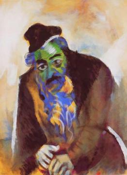 The old Jew Artwork by Marc Chagall