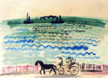 The Promenade at Le Havre Artwork by Raoul Dufy