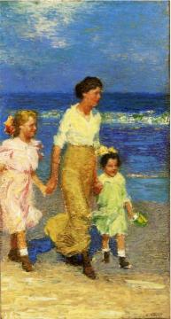 A Walk on the Beach Artwork by Edward Potthast