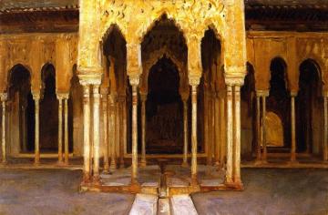 Alhambra, Patio De Los Leones Artwork by John Singer Sargent