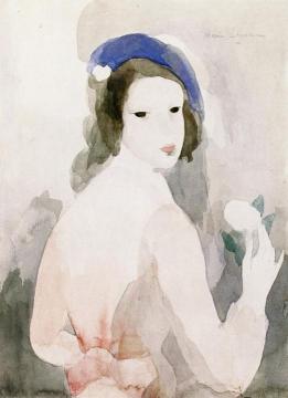 Girl with Blue Hat Artwork by Marie Laurencin