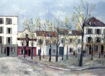 Place du Tertre in Montmartre Artwork by Maurice Utrillo