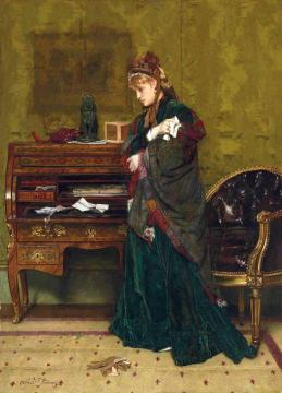 The Letter Artwork by Alfred Stevens