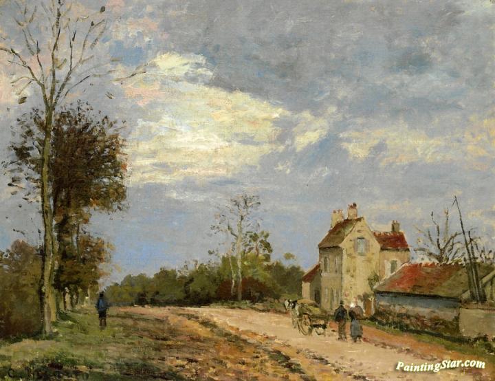 The House of Monsieur Musy, Route de Marly, Louveciennes Artwork by Camille Pissarro