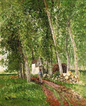 In the Woods at Moret Artwork by Camille Pissarro