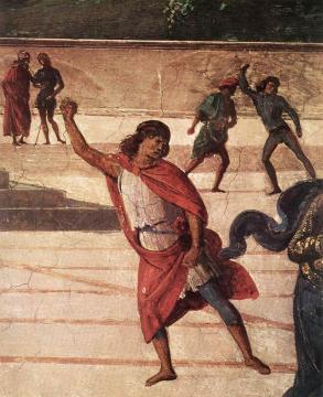 Christ Handing The Keys To St Peter (detail) Artwork by Pietro Perugino