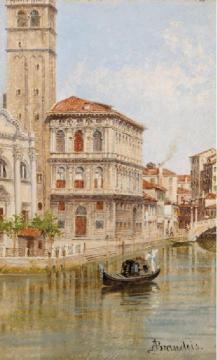 A Venetian canal scene Artwork by Antonietta Brandeis