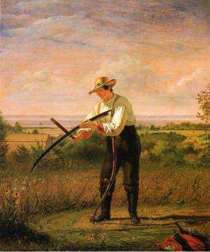 Farmer Whetting His Sythe Artwork by William Sidney Mount