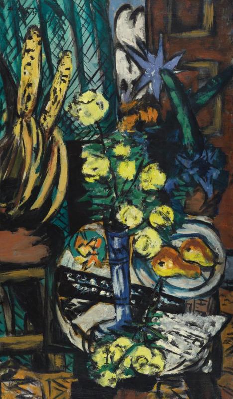 Still Life With Yellow Roses Artwork by Max Beckmann