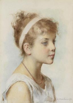 Portrait of a Girl Artwork by Alexei Harlamoff