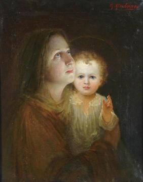 Virgin And Child Artwork by Theodore Kleehaas