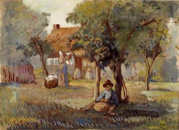 Family Garden Artwork by Camille Pissarro