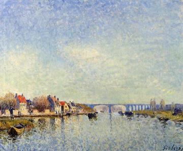 Banks of the Loing at Saint-Mammes Artwork by Alfred Sisley