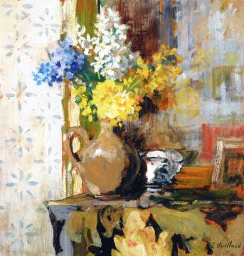 Vase Of Spring Flowers Artwork by Edouard Vuillard