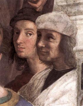 The School of Athens (detail 8) (Stanza della Segnatura) Artwork by Raphael