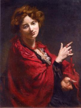 Anita Bartle, The Red Shawl Artwork by Sir William Orpen