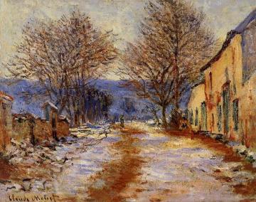 Snow Effect at Limetz Artwork by Claude Oscar Monet