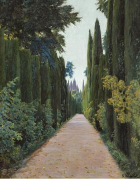 Gardens of the Generalife, Granada Artwork by Santiago Rusiñol Prats