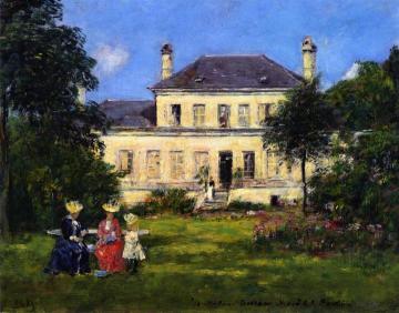 House and Garden of the Painter Braquaval Artwork by Eugène-Louis Boudin