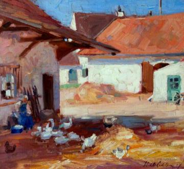 Normandy Farmyard Artwork by Francis Campbell Boileau Cadell