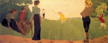 A Game Of Shuttlecock Artwork by Edouard Vuillard