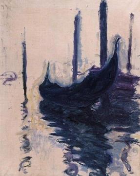 Gondola in Venice Artwork by Claude Oscar Monet