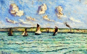 Honfleur, Sailboats And Tugboats Artwork by Maximilien Luce