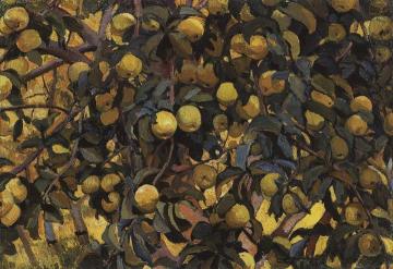 Apples on the branches Artwork by Zinaida Serebriakova