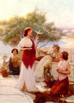 Idyll On The Terrace Artwork by Abbey Altson