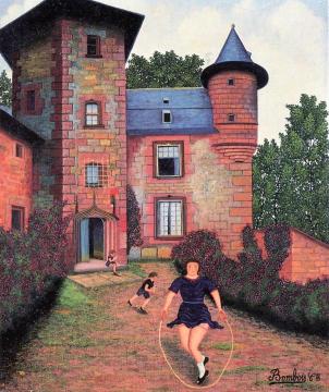 Girl Jumping Rope Artwork by Camille Bombois