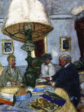 Under the Large Lamp at Saint-Jacut Artwork by Edouard Vuillard