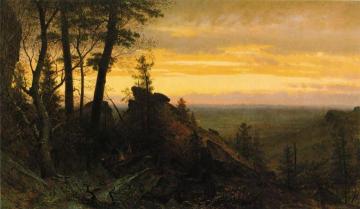 Twilight in the Shawangunk Mountains Artwork by Thomas Worthington Whittredge