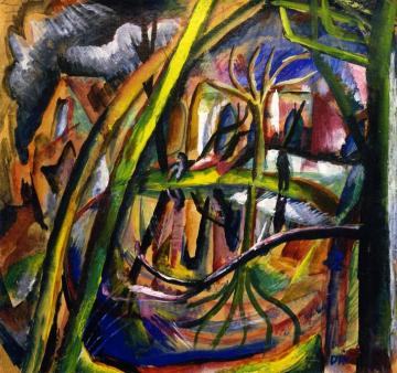 Dorfteich (Am Tümpel), Souchez-Tal Artwork by Otto Dix