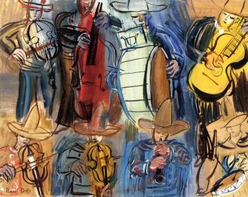 Mexican Orchestra Artwork by Raoul Dufy