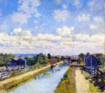 Port Ben, Delaware and Hudson Canal Artwork by Theodore Robinson