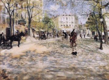 Boulevard in Paris Artwork by Jean-François Raffaëlli