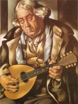 Beggar with Mandolin Artwork by Tamara De Lempicka