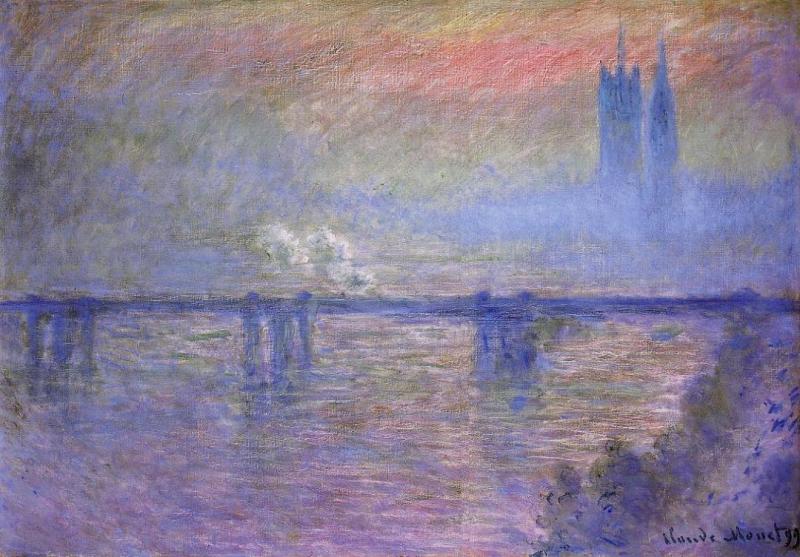 Charing Cross Bridge Artwork by Claude Oscar Monet
