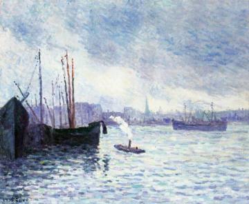 The Port of Rotterdam Artwork by Maximilien Luce
