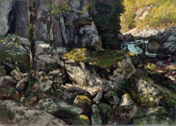 In the valley of the Doubs Artwork by Carl Eduard Schuch