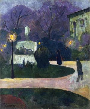 Square with Street Lamp Artwork by Paul Serusier