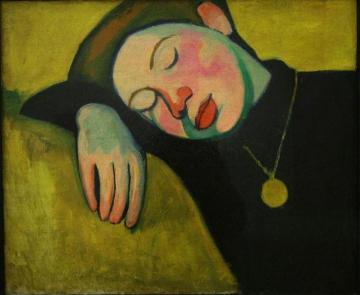 Young Girl Asleep Artwork by Sonia Delaunay