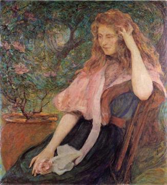 The Pink Cape Artwork by Robert Lewis Reid