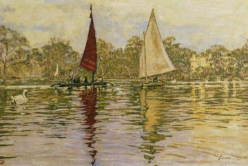 Regent's Park, the 'Endeavour' and the 'Enterprise' Artwork by Laura Sylvia Gosse